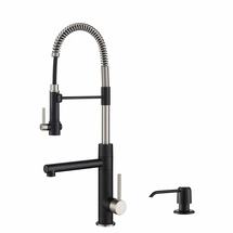 Online Designer Kitchen KPF-1603SFSMB-KSD-32MB Artec Pro Single Handle Kitchen Faucet With Handles and Supply Lines