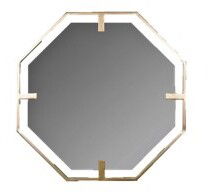 Online Designer Dining Room Timothy Wall Mirror, Gold Finish