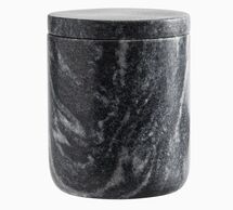 Online Designer Bedroom Black Handcrafted Marble Bathroom Canister