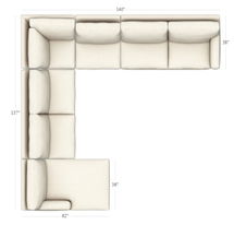 Online Designer Combined Living/Dining Axis Classic 4-Piece L-Shaped Sectional Sofa with Chaise Lounge