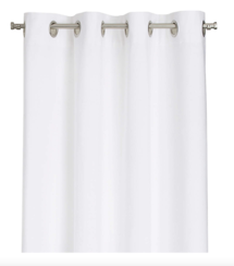 Online Designer Home/Small Office Wallace 52"x96" White Grommet Curtain Panel