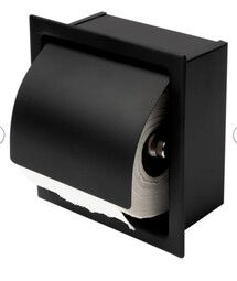 Online Designer Bathroom ABTPC77-BLA ALFI Brand ABTP77-BSS Brushed Stainless Steel Recessed Toilet Paper Holder With Cover