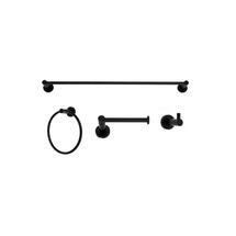 Online Designer Bathroom Florence 4-Piece Bath Hardware Set in Matte Black