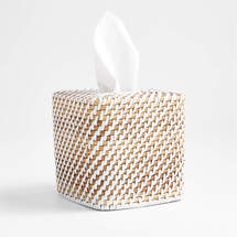 Online Designer Other Sedona White Square Tissue Box Cover