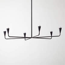 Online Designer Bedroom MELDON MATTE BLACK CHANDELIER