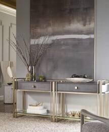 Online Designer Combined Living/Dining Oversized Neutral Colors Abstract Wall Art
