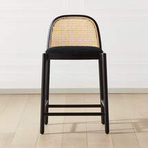 Online Designer Combined Living/Dining NADIA BLACK CANE COUNTER STOOL