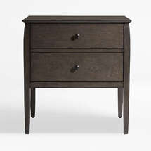 Online Designer Bedroom Mason Shadow 2-Drawer Grey Nightstand