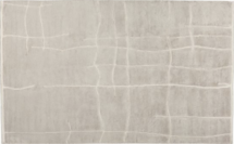 Online Designer Living Room Hogan Hand-knotted Silver Gray Rug