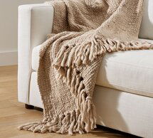Online Designer Bedroom Textured Basketweave Knit Throw