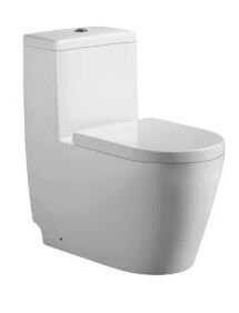 Online Designer Bathroom Dual Top-Mount Flush 1.28 GPF Elongated Comfort Height Toilet (Seat Included)