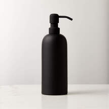 Online Designer Bathroom Rubber-Coated Black Soap Pump 20oz