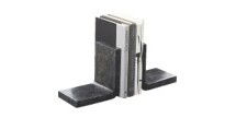 Online Designer Business/Office Swoop Black Marble Bookends