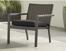 Online Designer Living Room Alfresco II Grey Lounge Chair with Charcoal Sunbrella ® Cushion