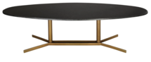 Online Designer Kitchen Gemma Black Marble Coffee Table