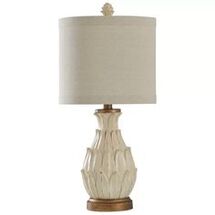 Online Designer Living Room Ericka Mini Ardichoke 24''Distressed off White/Light Beige Bedside Table Lamp
