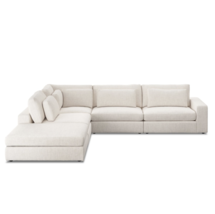Online Designer Living Room Bloor 4-Piece Sectional W/ Ottoman