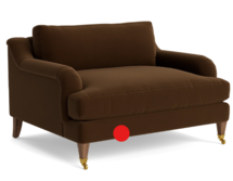 Online Designer Combined Living/Dining Lucille English Roll Arm Chair and a Half