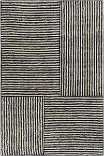 Online Designer Combined Living/Dining Balos Hand Tufted Viscose Black/Ivory Rug