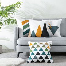 Online Designer Other Teade Geometric Indoor/Outdoor Throw Pillow cover (Set of 4)