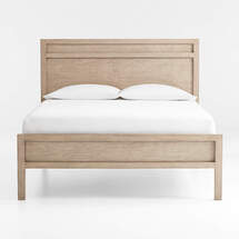 Online Designer Bedroom Keane Weathered Natural Solid Wood Queen Bed