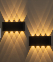 Online Designer Hallway/Entry C Cattleya 2-Pack Integrated LED Black Outdoor Wall Sconce