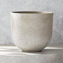 Online Designer Living Room Seminyak Grey Planter 12.25" CB2 Exclusive 