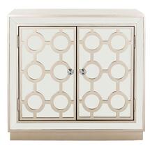 Online Designer Bedroom Kaia 2-Door Champagne/Nickel Chest
