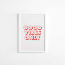 Online Designer Other Good Vibes Only Framed Wall Art