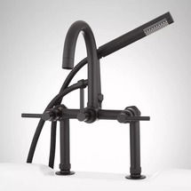Online Designer Bathroom Sebastian Deck-Mount Tub Faucet and Hand Shower - Lever Handles