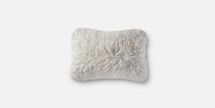 Online Designer Combined Living/Dining White Fringe Pillow