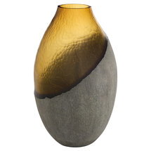 Online Designer Hallway/Entry Geode Vase | Amber | Stone Grey – Large