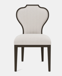 Online Designer Living Room JOANNA, Dining Chair, 21"Wx23"Dx37"H, Dark Gray Wood/NERA Stone High-Performance Acrylic.