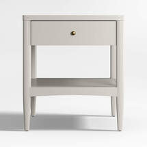 Online Designer Bedroom Hampshire Cozy Grey Wood Kids Nightstand with Drawer