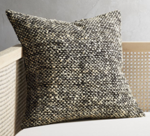 Online Designer Combined Living/Dining 20" cozie black and natural pillow