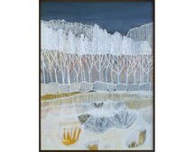 Online Designer Combined Living/Dining White Woods  Limited Edition Art  by Sarah Fitzgerald  Denver, CO