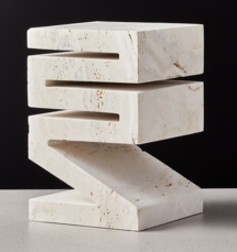 Online Designer Combined Living/Dining UNFOLD TRAVERTINE SCULPTURE