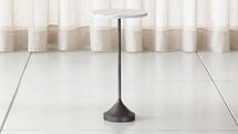 Online Designer Living Room Prost Tall Brass and Marble Drink Table