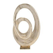 Online Designer Living Room Zarielle Modern Gold Aluminum Abstract Sculpture - 20" Decorative Metal Accent for Home or Office