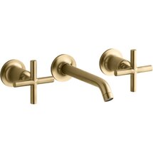 Online Designer Bathroom Kohler Purist Widespread Wall-Mounted Bathroom Faucet