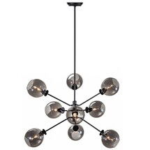 Online Designer Combined Living/Dining Smoky Grey Orb Cluster Pendant