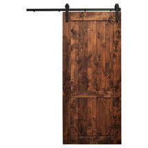 Online Designer Living Room Hoboken Wood 1-Panel Interior Barn Door