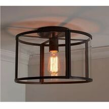 Online Designer Combined Living/Dining Conley 1 - Light 13'' Lantern Drum Flush Mount
