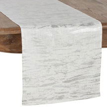 Online Designer Dining Room Aldgate Rectangular Animal Print Table Runner - silver