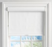 Online Designer Living Room Bali® Custom Cordless Blackout Roller Shade - Flurries White