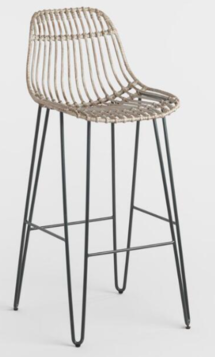 Online Designer Living Room Gray Flynn Hairpin Bar Stools Set Of 2