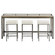 Online Designer Living Room Addison Industrial Loft Grey Wood Dining Bar Table Set