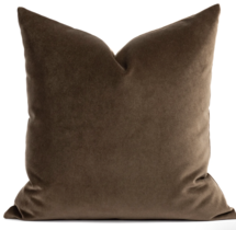 Online Designer Bedroom Valentina Velvet 20x20, Truffle