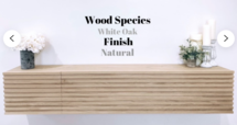 Online Designer Combined Living/Dining Mid-Century Modern|Solid Wood|Floating Tv Console|Custom Color
