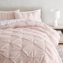 Online Designer Bedroom Microfiber Pintuck Comforter